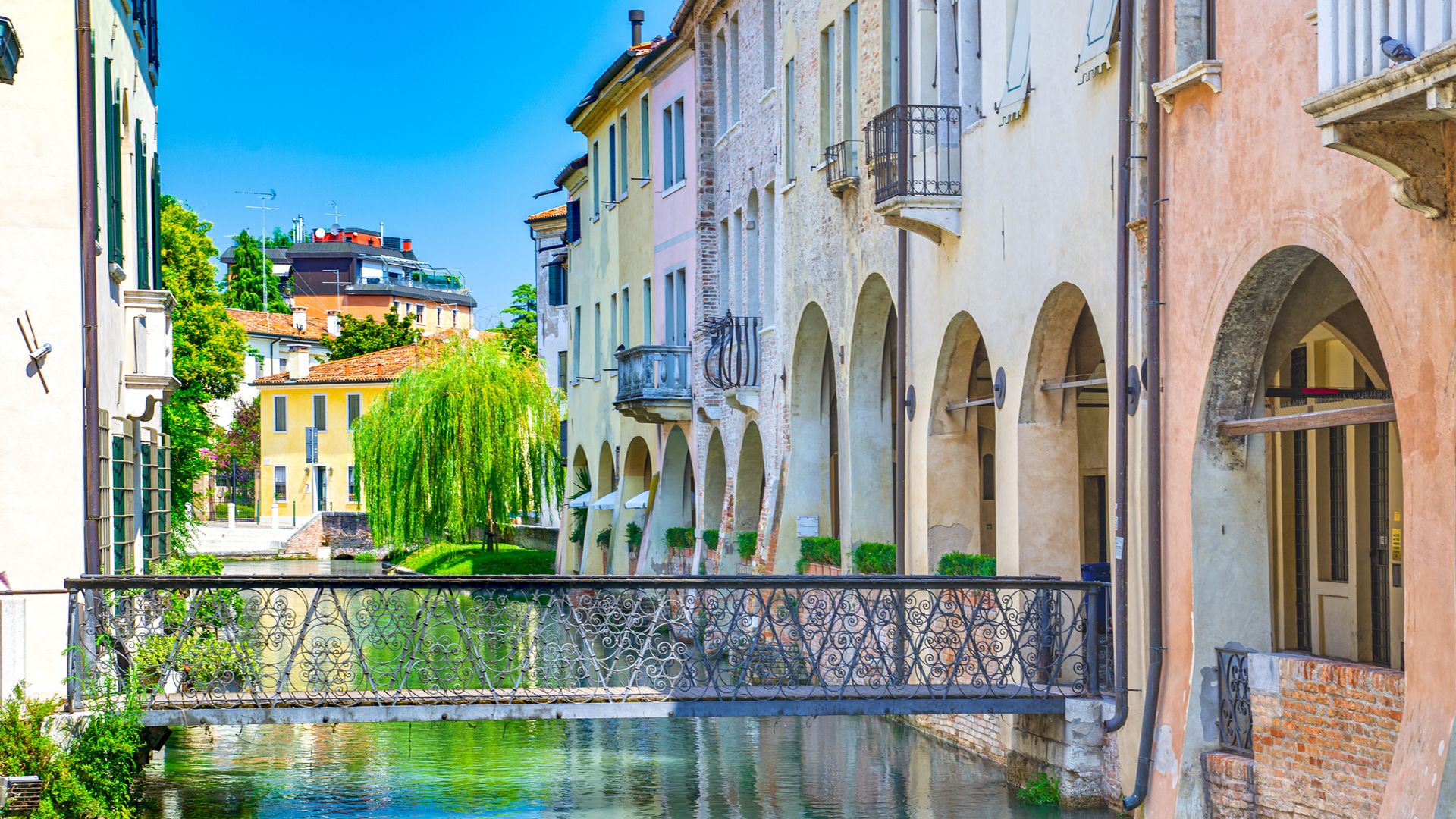 Visite guidate Treviso, canali e palazzi affrescati in una giornata di sole.
